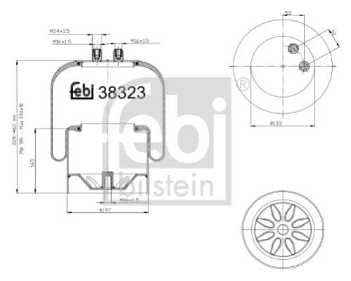Burduf, suspensie pneumatica FEBI BILSTEIN 38323