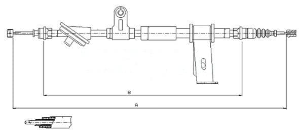 Cablu, frana de parcare METZGER AUTOTEILE 12.0102
