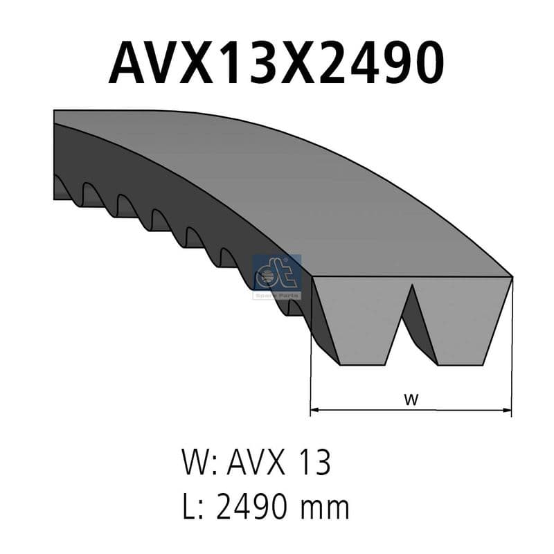 Set curea trapezoidala DT Spare Parts 2.15389