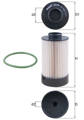 filtru combustibil MAHLE KX 340D