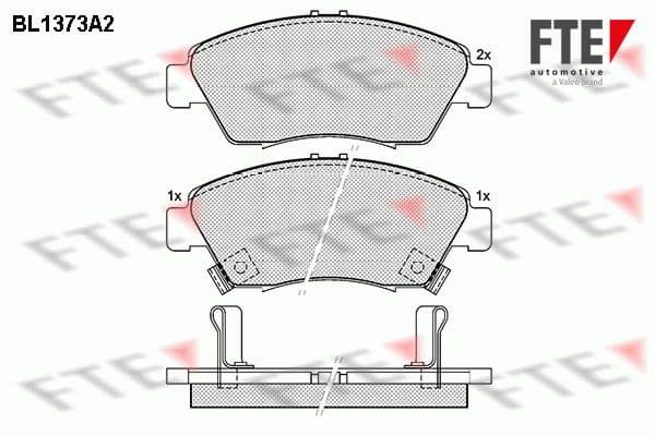 set placute frana,frana disc FTE 9010150