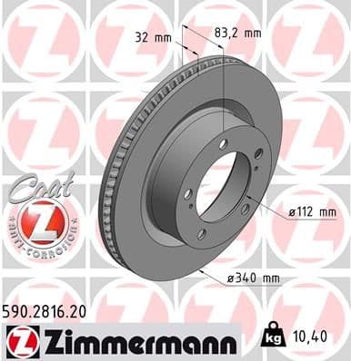 Disc frana ZIMMERMANN COAT Z 590.2816.20