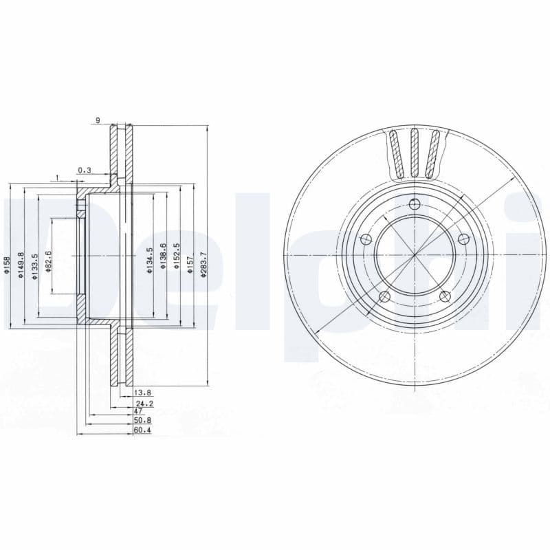 Disc frana DELPHI BG2507