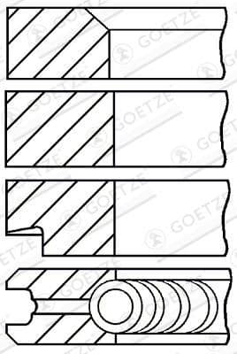Set segmenti piston GOETZE ENGINE 08-207500-00