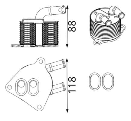 Radiator racire ulei, cutie de viteze automata MAHLE BEHR CLC 422 000S