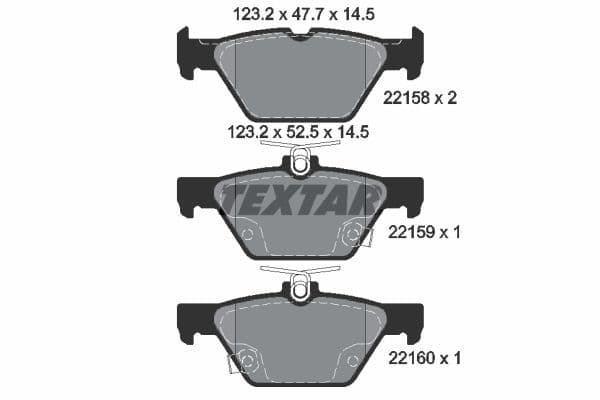 set placute frana,frana disc TEXTAR Q+ 2215801
