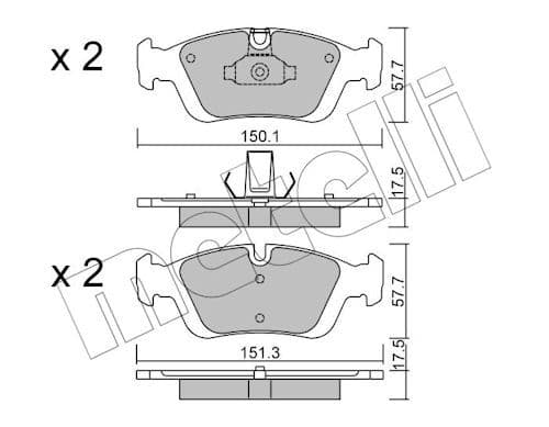 set placute frana,frana disc METELLI 22-0312-0