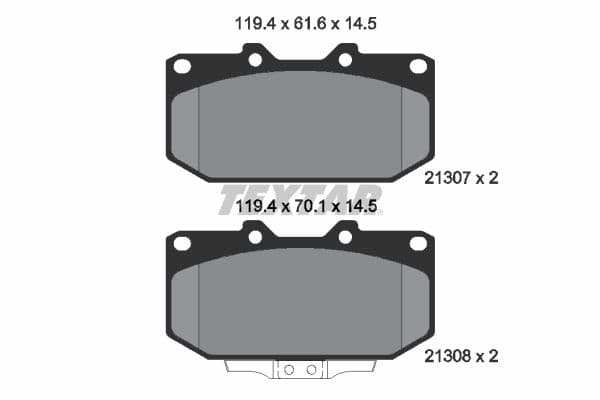 set placute frana,frana disc TEXTAR 2130701