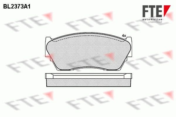 set placute frana,frana disc FTE 9010714