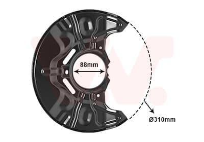 protectie stropire,disc frana VAN WEZEL 5307371