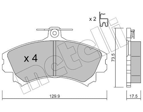 set placute frana,frana disc METELLI 22-0216-1