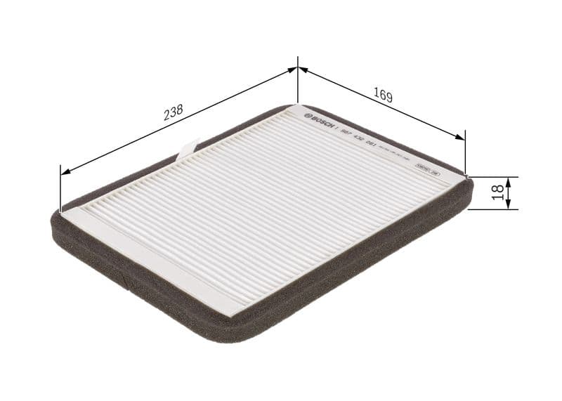 Filtru, aer habitaclu BOSCH 1 987 432 061