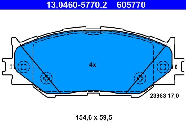 set placute frana,frana disc ATE 13.0460-5770.2