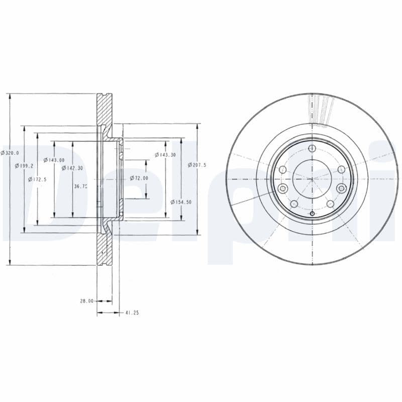 Disc frana DELPHI BG9104