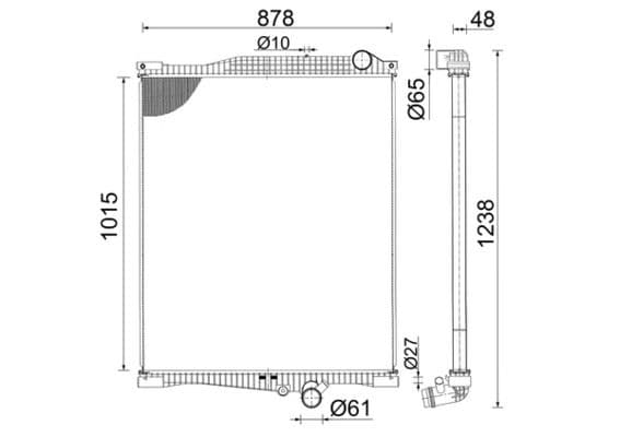 Radiator, racire motor MAHLE BEHR CR 2095 000S