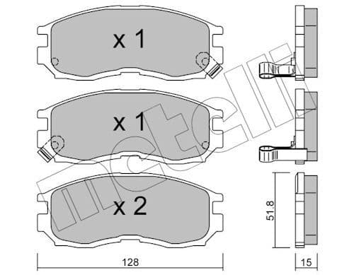 set placute frana,frana disc METELLI 22-0224-0