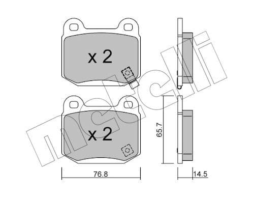 set placute frana,frana disc METELLI 22-0739-0