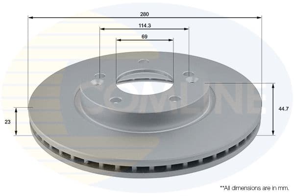 Disc frana COMLINE ADC2416V