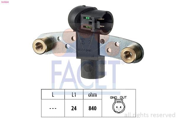 Senzor impulsuri, arbore cotit FACET Made in Italy - OE Equivalent 9.0324