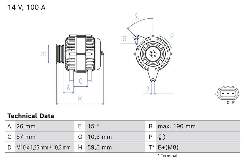 Generator / Alternator BOSCH 0 986 084 480
