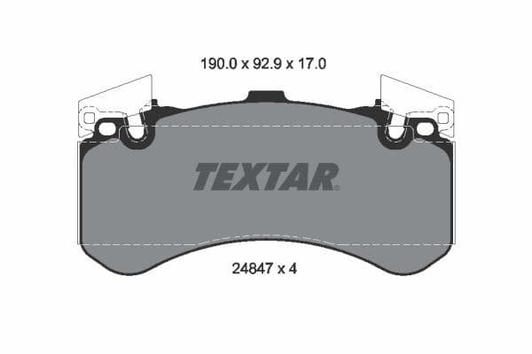 set placute frana,frana disc TEXTAR 2484701