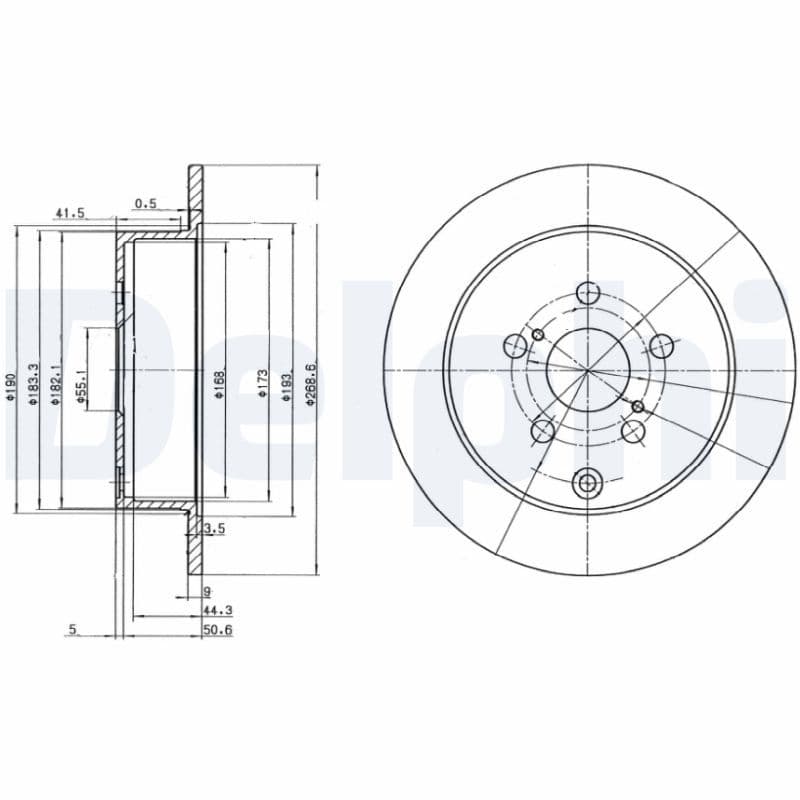 Disc frana DELPHI BG3822