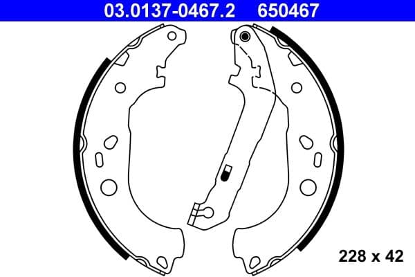Set saboti frana ATE 03.0137-0467.2