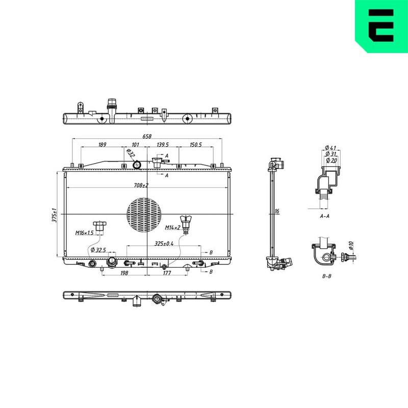Radiator, racire motor ERA 673578