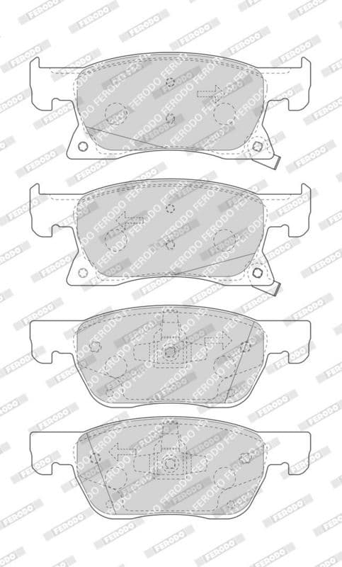 set placute frana,frana disc FERODO PREMIER ECO FRICTION FDB4933
