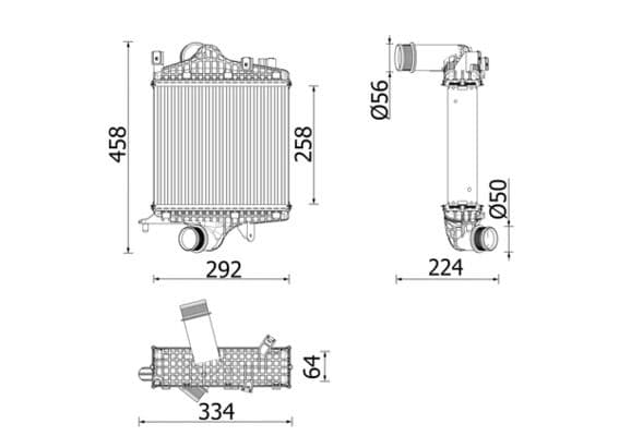 Intercooler, compresor MAHLE BEHR *** PREMIUM LINE *** CI 672 000P