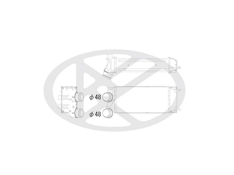 Intercooler, compresor KOYORAD IA470148