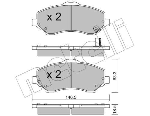 set placute frana,frana disc METELLI 22-0862-1