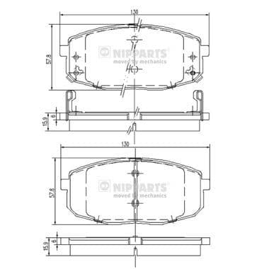 set placute frana,frana disc NIPPARTS J3600319