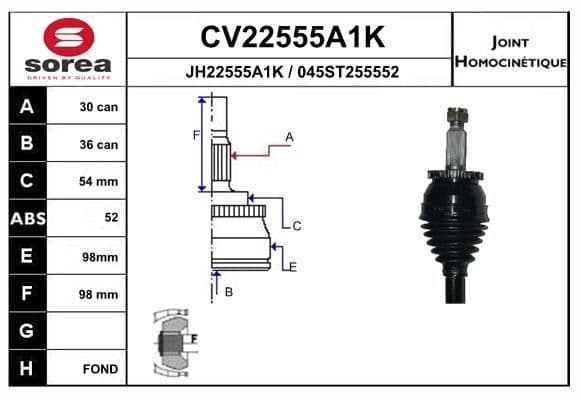 Set articulatie, planetara EAI CV22555A1K