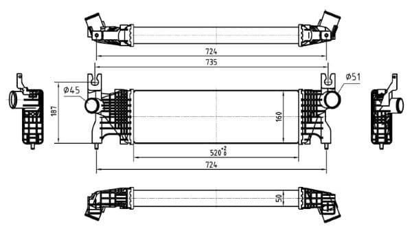 Intercooler, compresor MTR 13054787