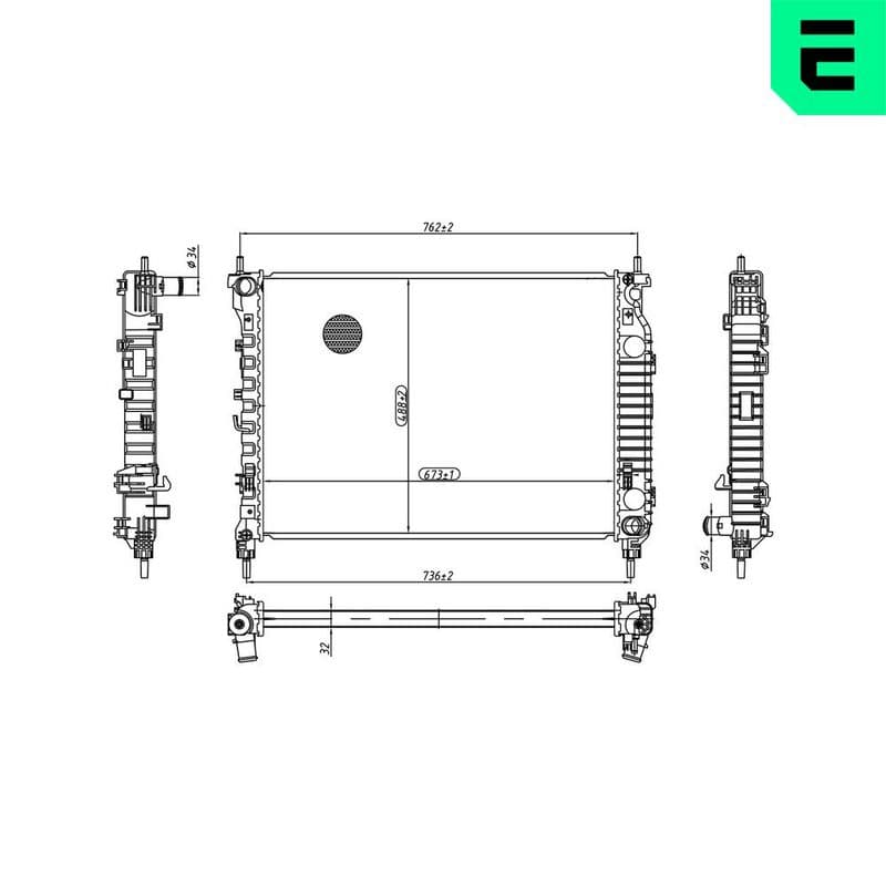 Radiator, racire motor ERA 673025