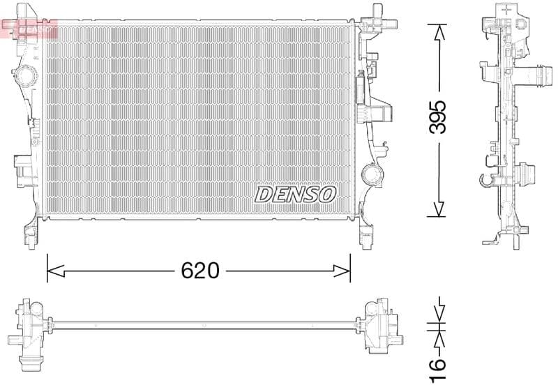 Radiator, racire motor DENSO DRM09044