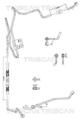 Furtun hidraulic, sistem de directie TRISCAN 8516 29007
