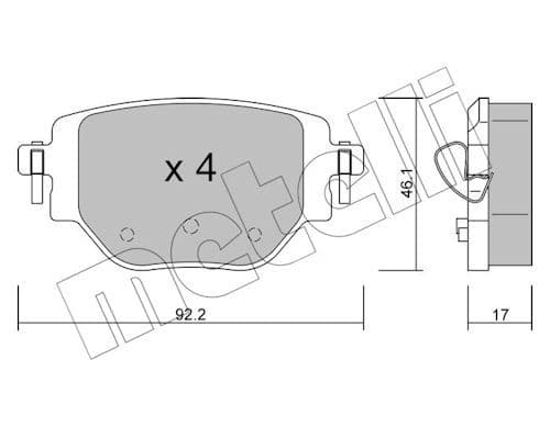 set placute frana,frana disc METELLI 22-1246-0