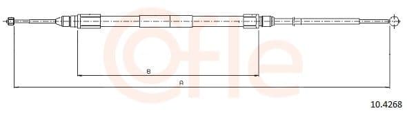 Cablu, frana de parcare COFLE 10.4268