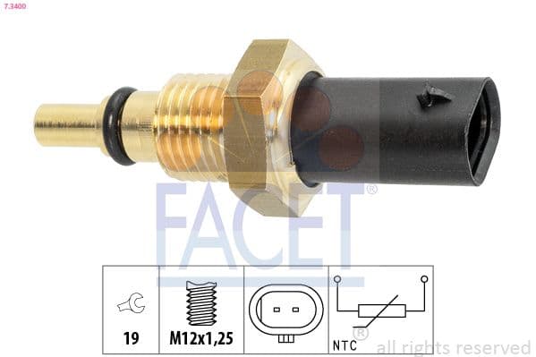 senzor,temperatura ulei FACET Made in Italy - OE Equivalent 7.3400