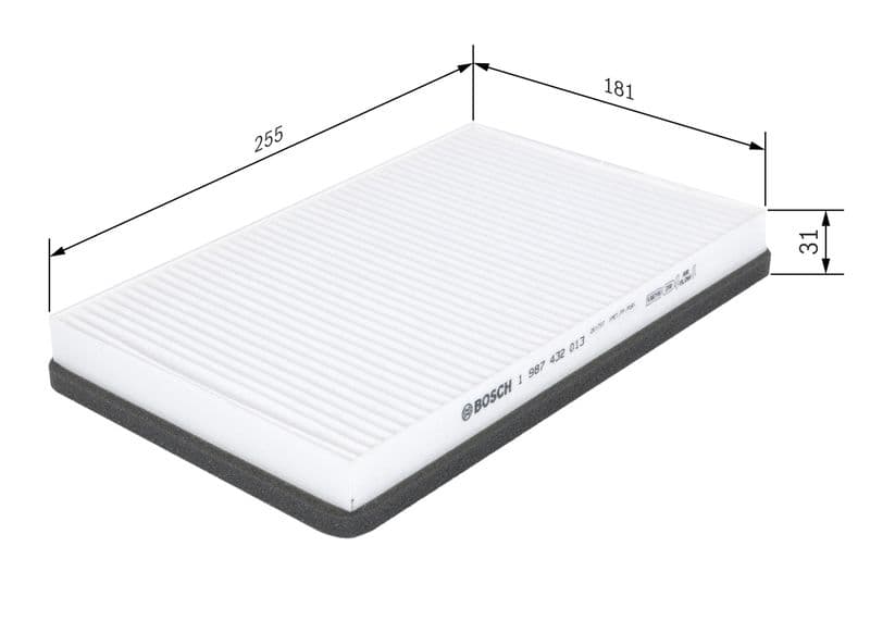 Filtru, aer habitaclu BOSCH 1 987 432 013