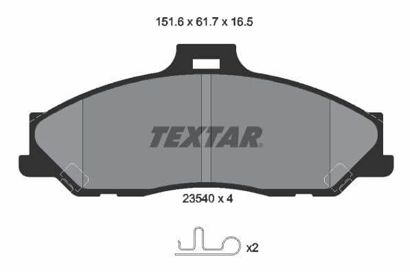 set placute frana,frana disc TEXTAR 2354001