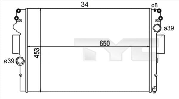Radiator, racire motor TYC 715-0004-R