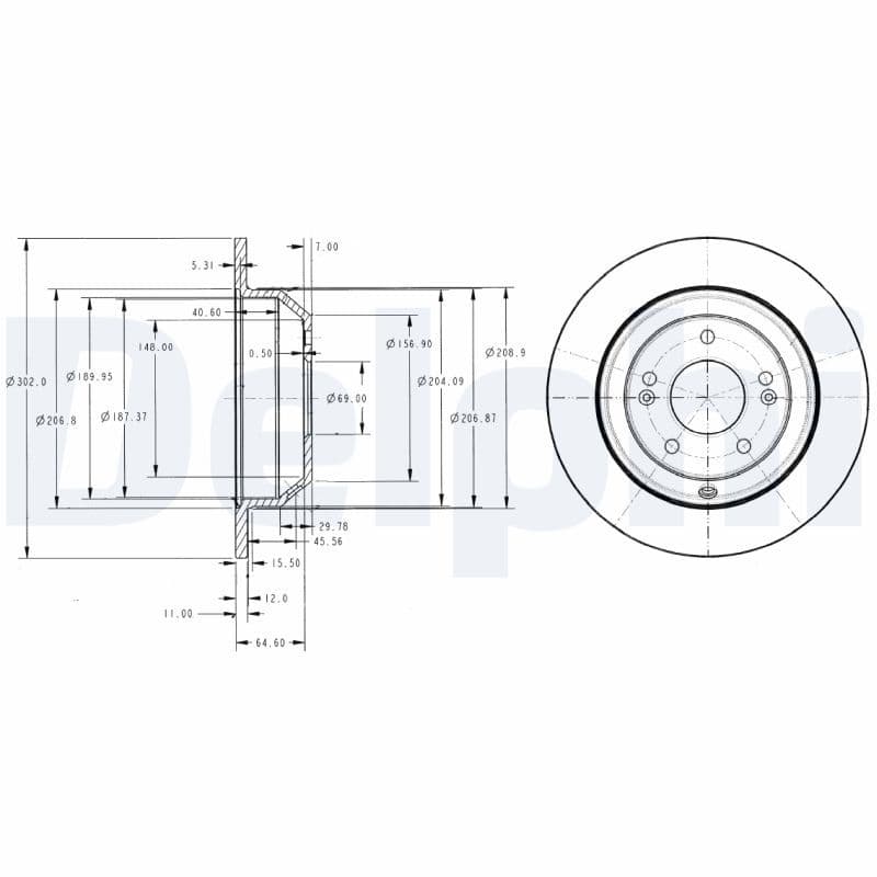Disc frana DELPHI BG4335