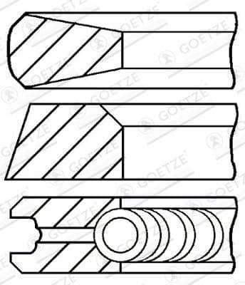 Set segmenti piston GOETZE ENGINE 08-155200-00