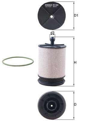 filtru combustibil MAHLE KX 569D