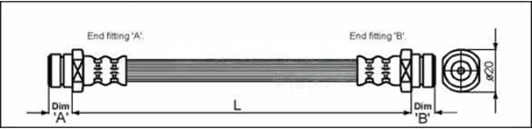 Furtun frana METZGER AUTOTEILE 4112257