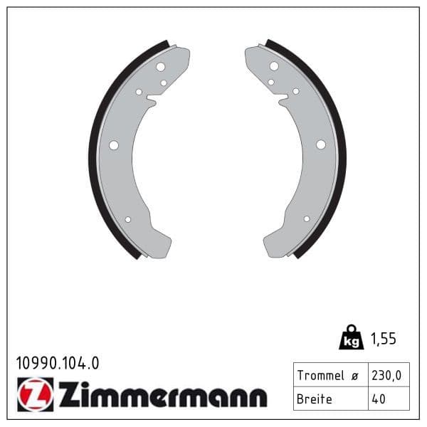 Set saboti frana ZIMMERMANN 10990.104.0