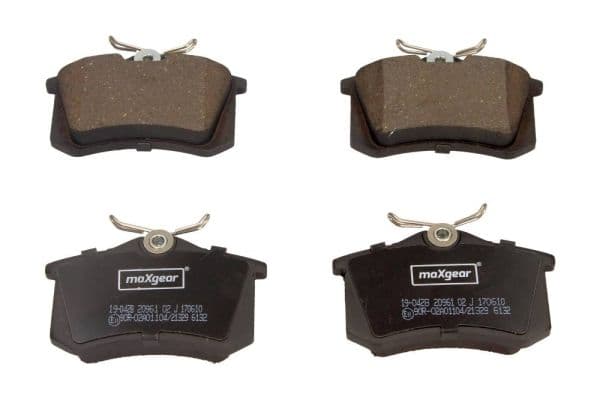 set placute frana,frana disc MAXGEAR 19-0428